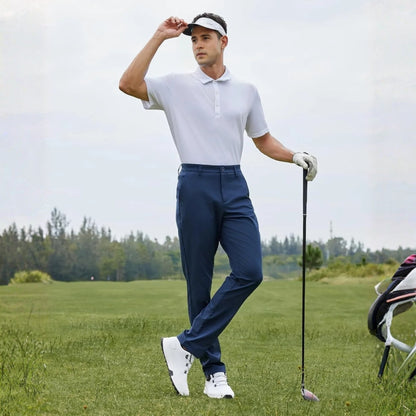 Classic Fit Golf Pants With Stretch Comfort For Men