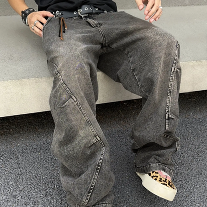 Wide Fit Baggy Denim Pants For Men
