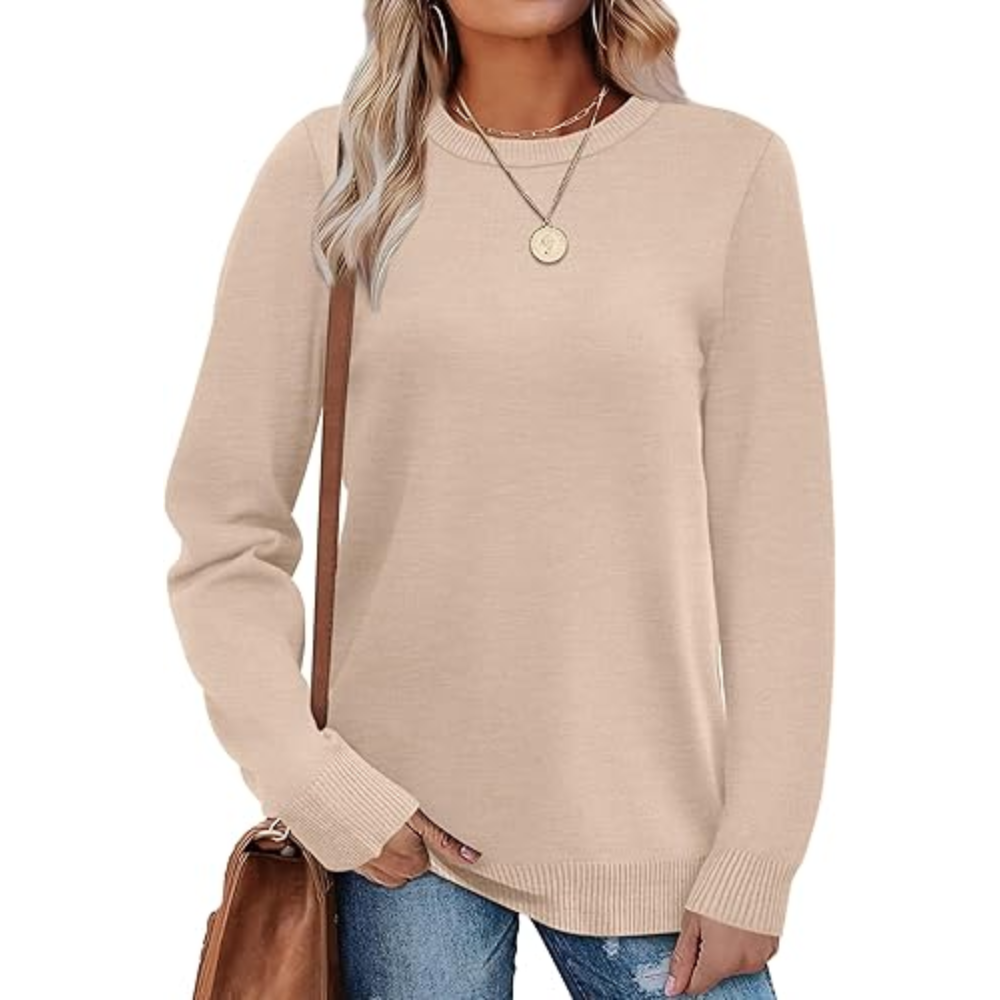 Lightweight Long Sleeve Pullover Sweater For Women
