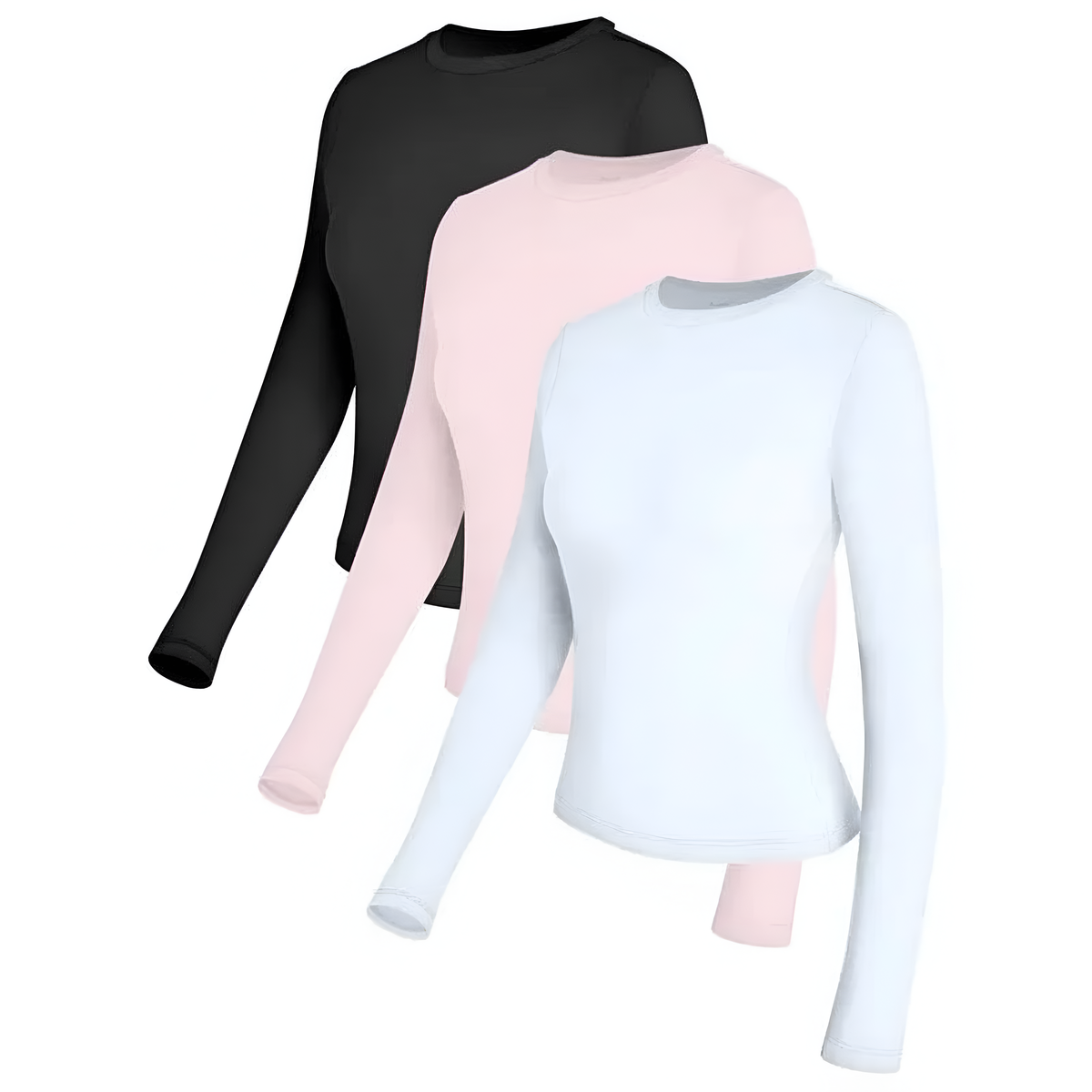 Set Of 3 Slim Fit Long Sleeve Top For Women
