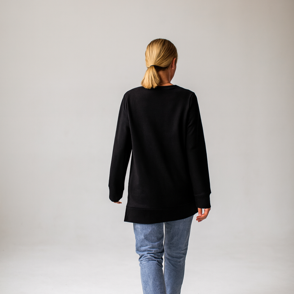Long Sleeve Side Split Sweatshirt