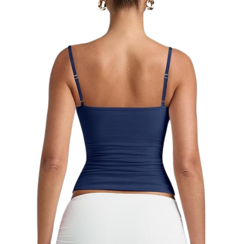 Double Lined Adjustable Cami Tank Top For Women