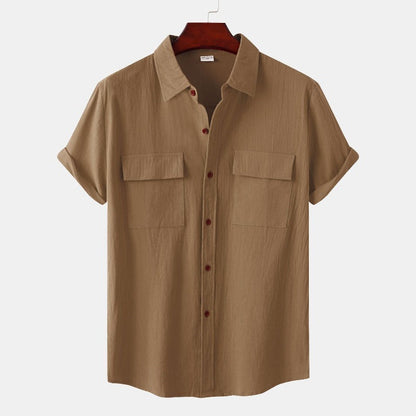 Linen Short-Sleeved Shirts Men's Shirts