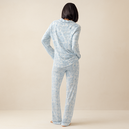 Women Bamboo Stretch Knit Long Sleeve Pajama Set