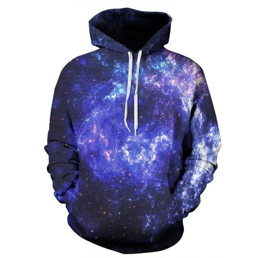 Sweat à capuche imprimé numérique Galaxy Fog 3D