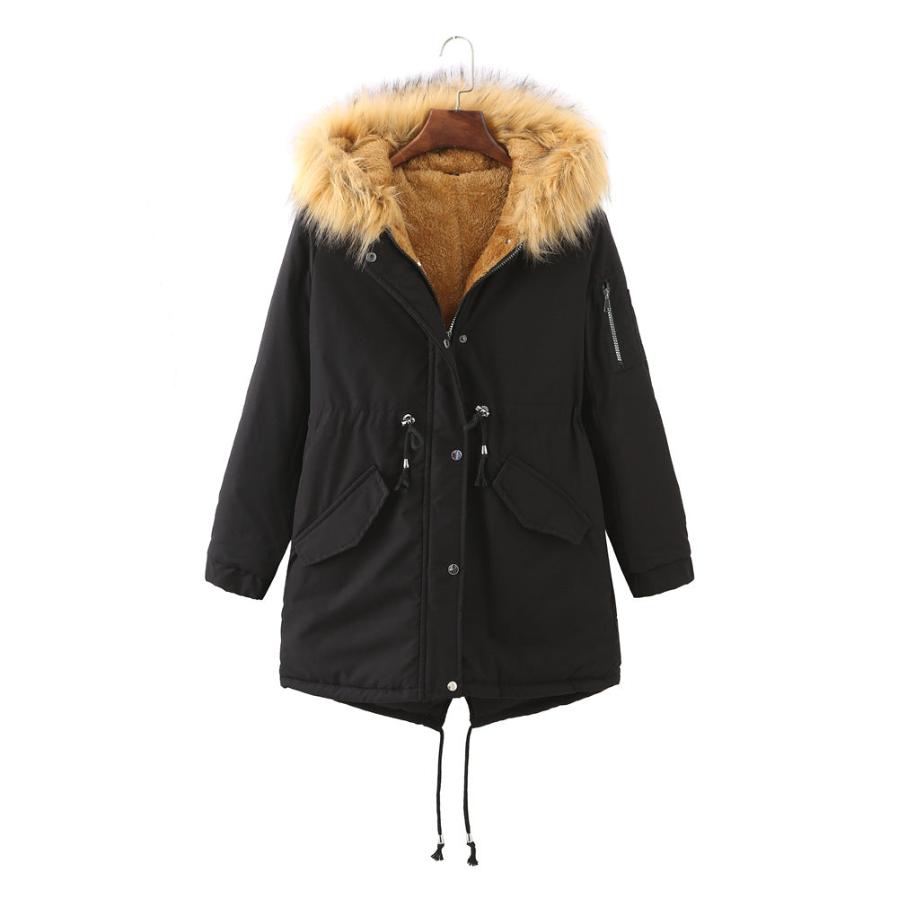 Winter Fleece Lined Thick Padded Coat Parkas