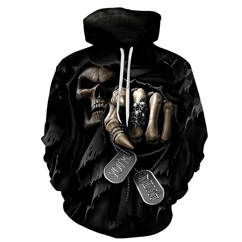 Scary 3D Printed Casual Hoodie