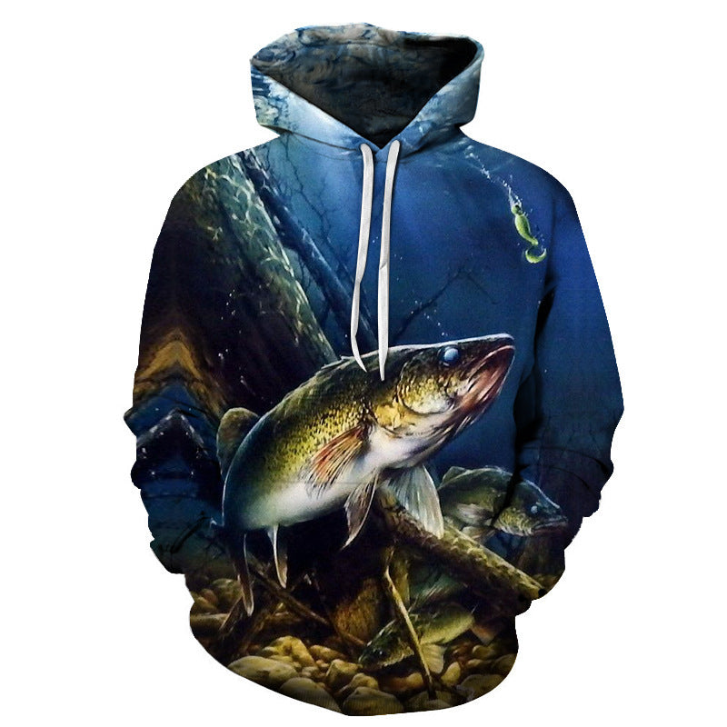 Classic Fish Themed Digital Printed Hoodie Collection