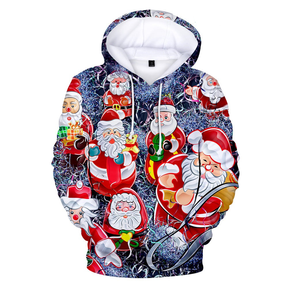 Weihnachts-Digitaldruck-3D-Hoodie-Kollektion