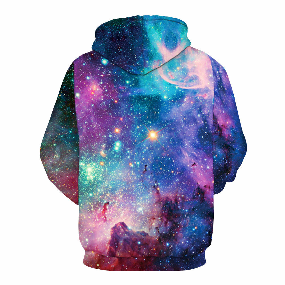 Starry Galaxy And Sky 3D Printed Hoodie