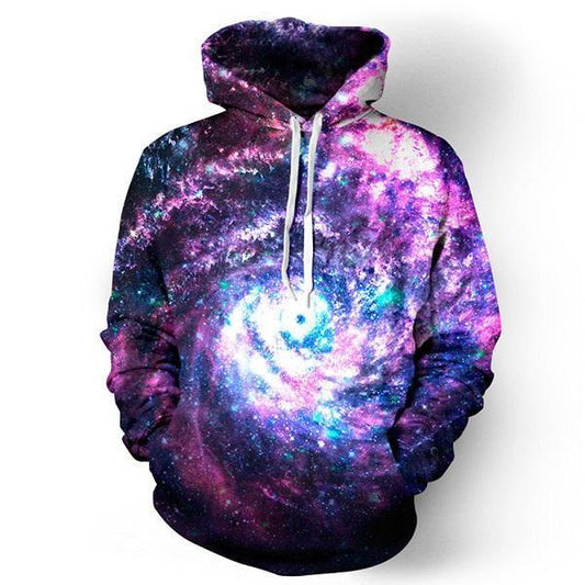 Spiral Galaxy Casual 3D Printed Hoodie