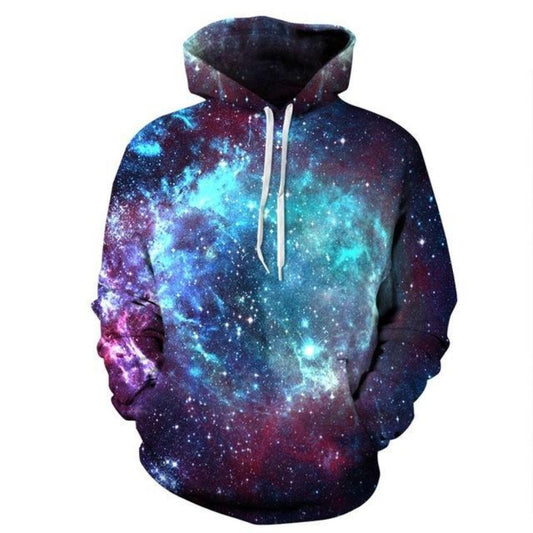 Galaxy Aura Lässiger 3D-gedruckter Kapuzenpullover