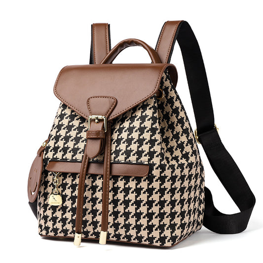 Houndstooth Pattern Backpack Bags