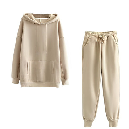 2 Pieces Everyday Casual Hoodie Pants Set