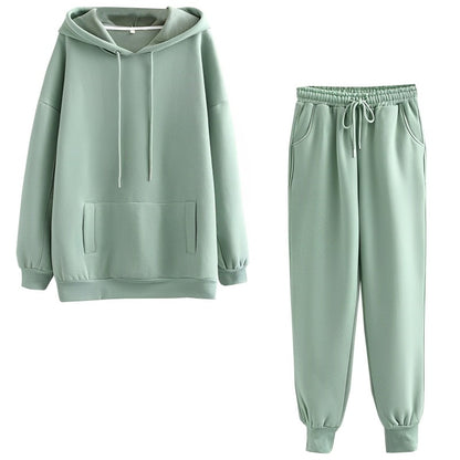 2 Pieces Everyday Casual Hoodie Pants Set