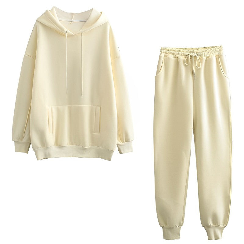 2 Pieces Everyday Casual Hoodie Pants Set