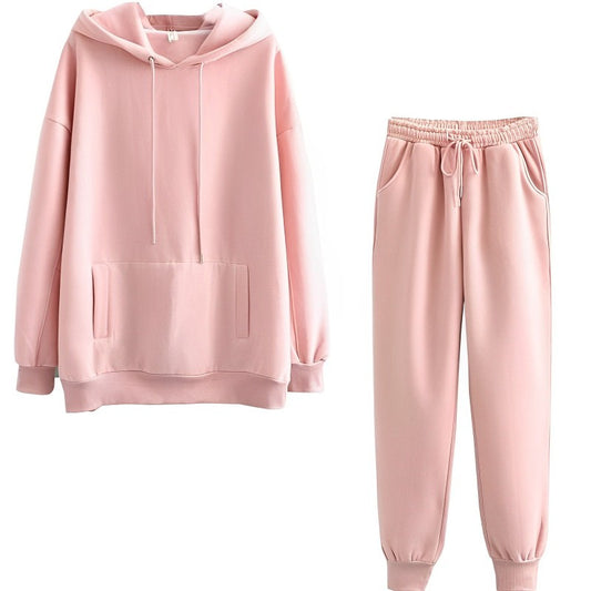 2 Pieces Everyday Casual Hoodie Pants Set