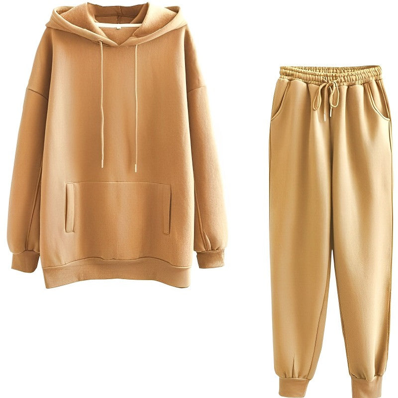 2 Pieces Everyday Casual Hoodie Pants Set