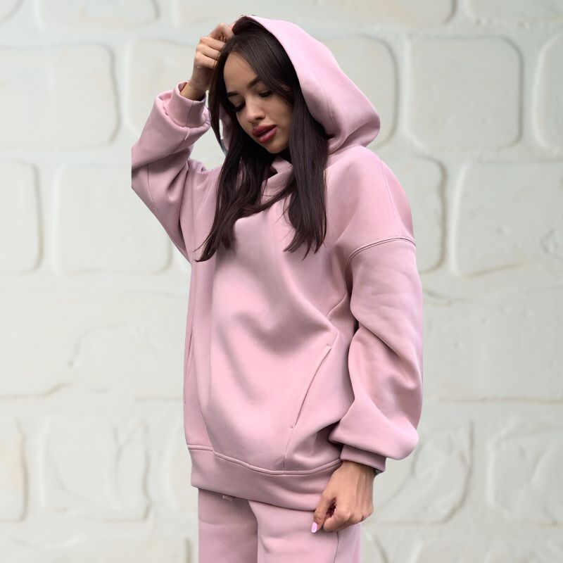 2 Pieces Hooded Sweatshirt And Pant Sets