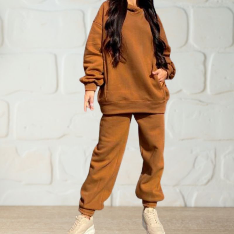 2 Pieces Hooded Sweatshirt And Pant Sets