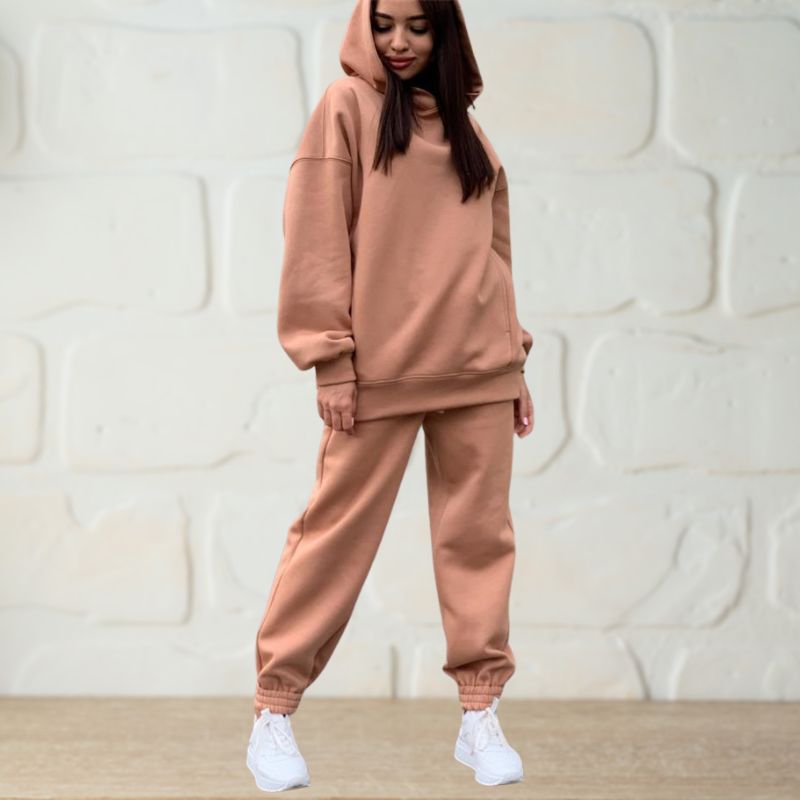 2 Pieces Hooded Sweatshirt And Pant Sets