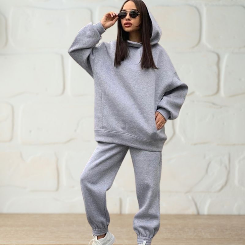 2 Pieces Hooded Sweatshirt And Pant Sets