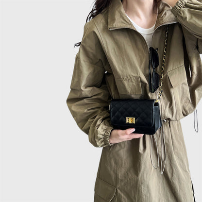 2 Pieces Short Zipper Jacket Drawstring Split Skirt Cargo Suit