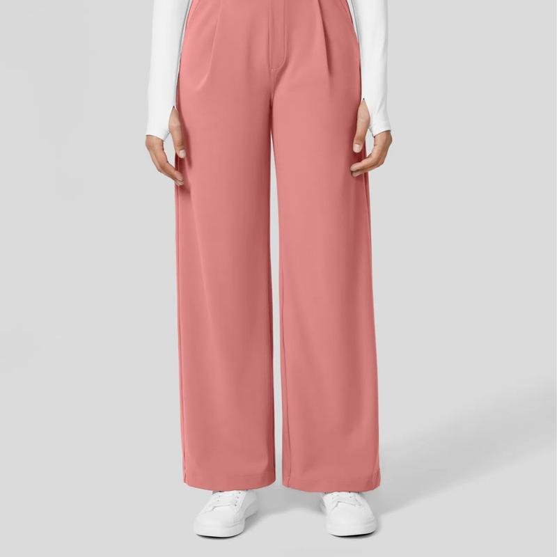 High Waisted Straight Pants With Side Pocket For Women