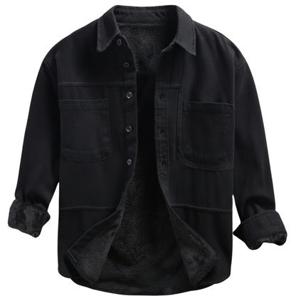 Fleece Lined Cargo Overshirt For Men