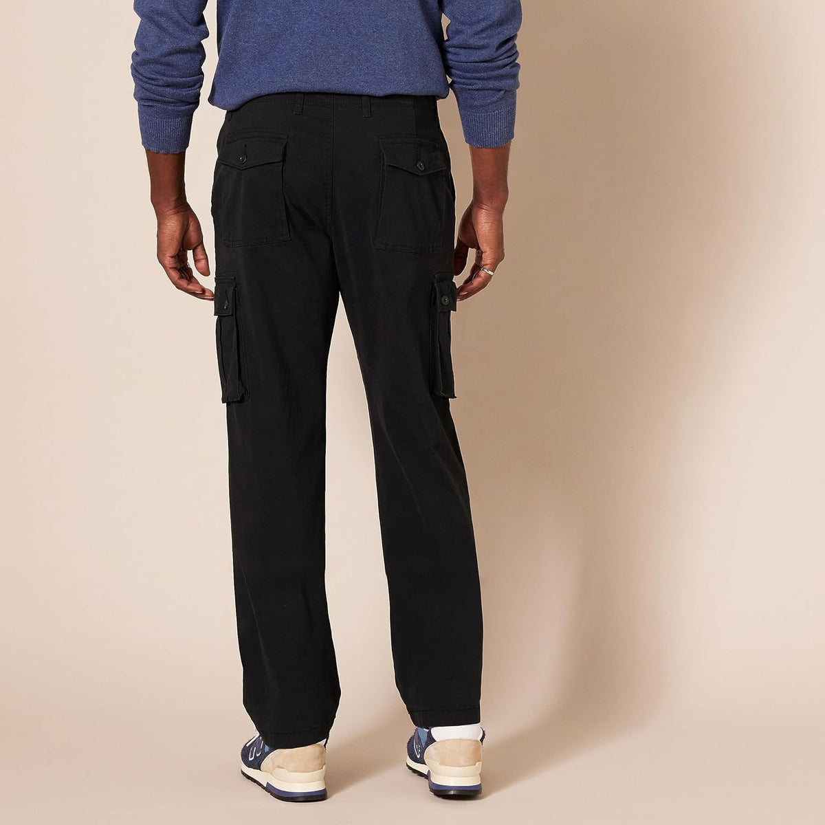 Straight Fit Stretch Cargo Pants For Men
