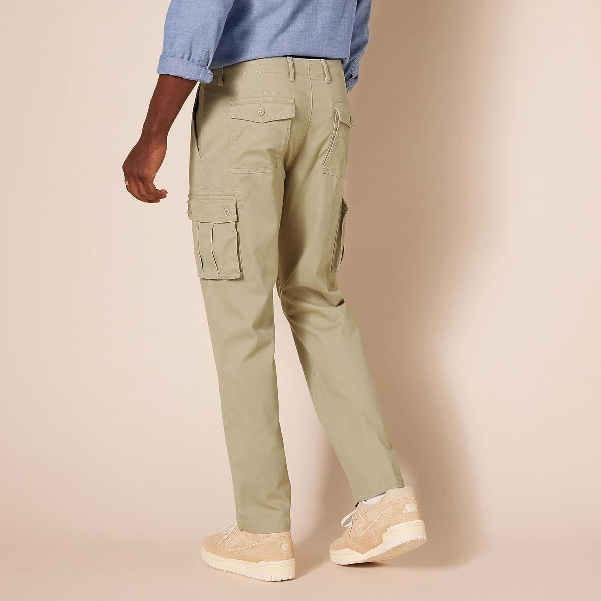 Straight Fit Stretch Cargo Pants For Men