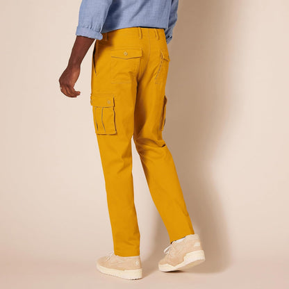 Straight Fit Stretch Cargo Pants For Men