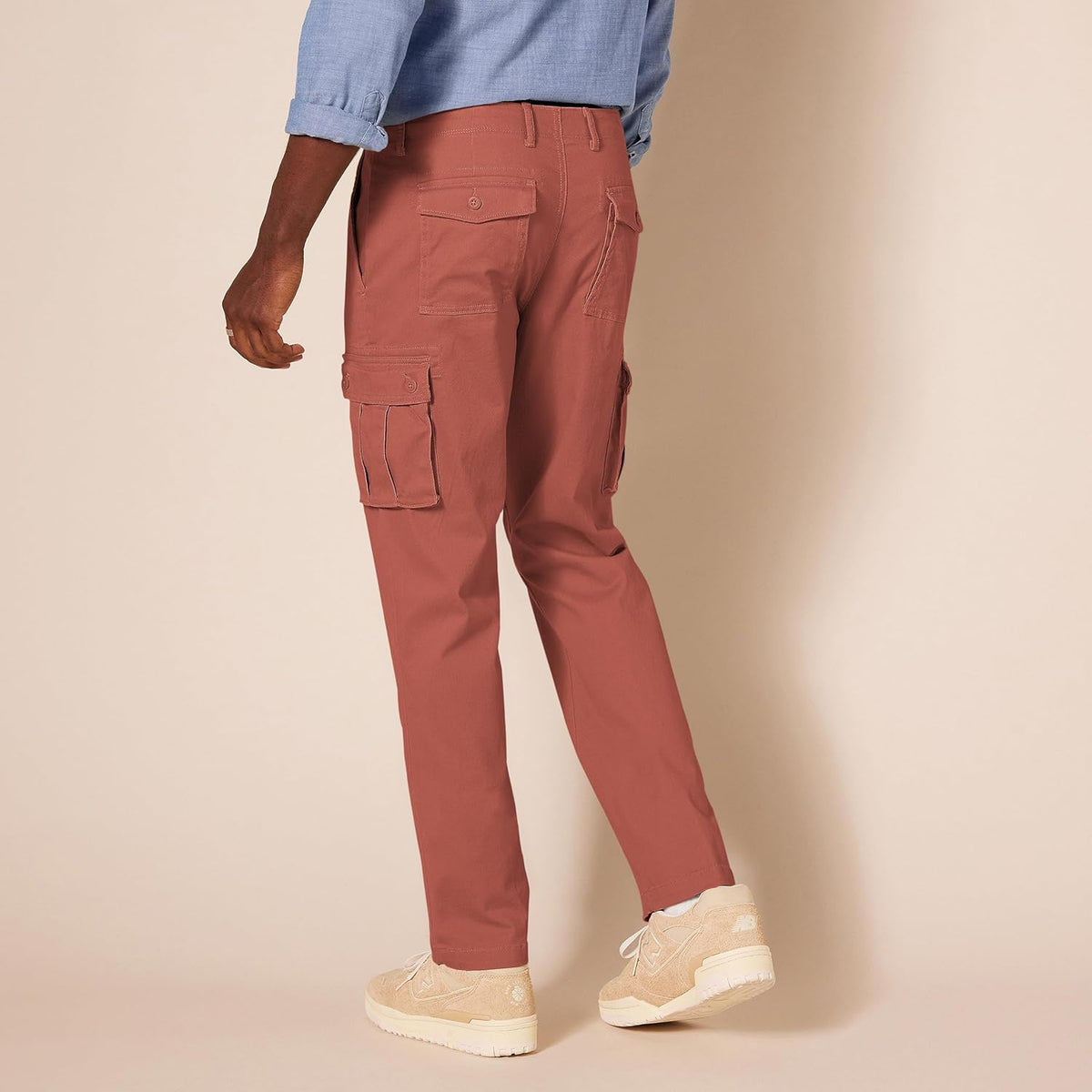 Straight Fit Stretch Cargo Pants For Men