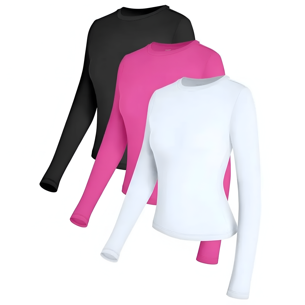 Set Of 3 Slim Fit Long Sleeve Top For Women