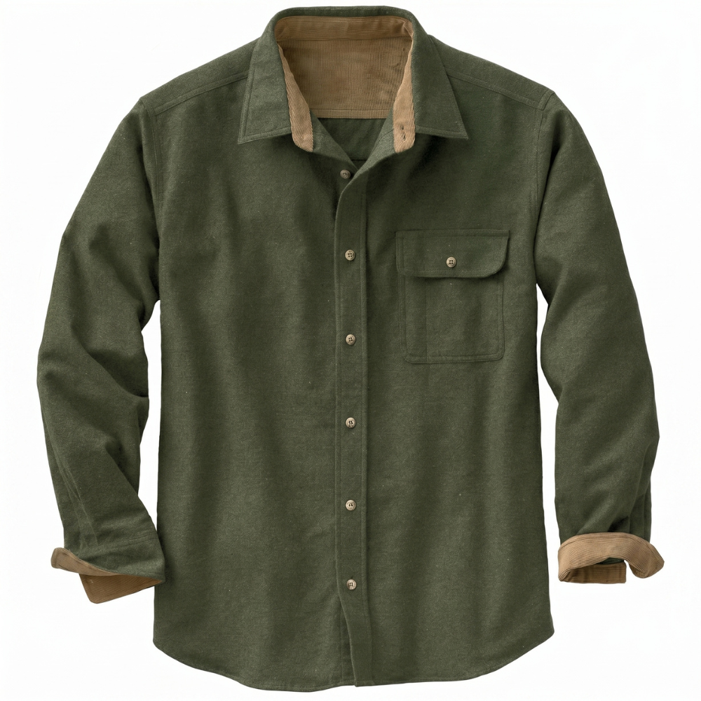 Long Sleeve And Button Down Flannel Shirt For Men