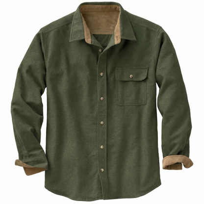Long Sleeve And Button Down Flannel Shirt For Men