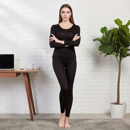 Mulberry Silk Long Johns Thermal Underwear Sets For Women