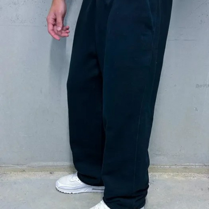 Straight Dual Stripe Fleece Pants For Everyday Wear