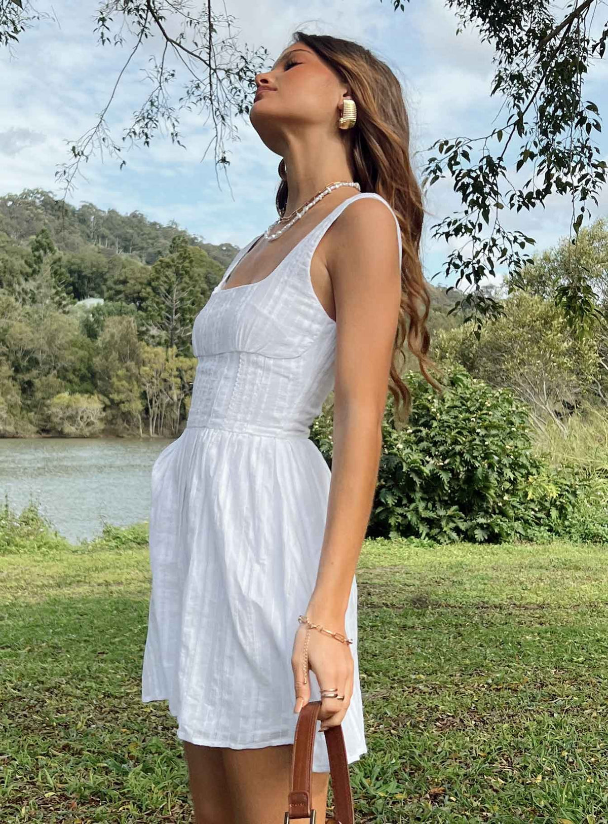 Lorinda White Mini Dress