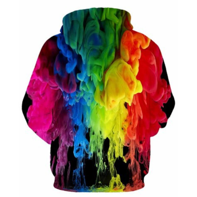 Multi Shade Smoke Effect Digital Printed Hoodie