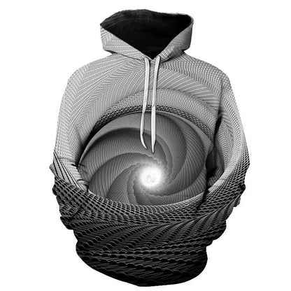 Modischer und lässiger Kapuzenpullover mit 3D-Digitaldruck