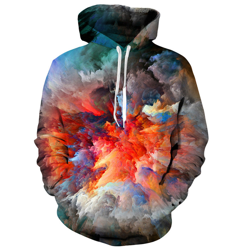 Fog Effect Printed 3D Hoodie
