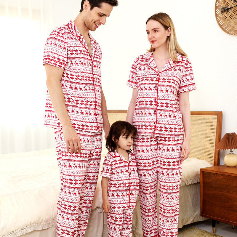 Weihnachts-Tiny-Designs bedrucktes passendes Familien-Pyjama-Set