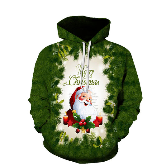 Weihnachtsmode-Santa-Kapuzenpullover mit 3D-Druck