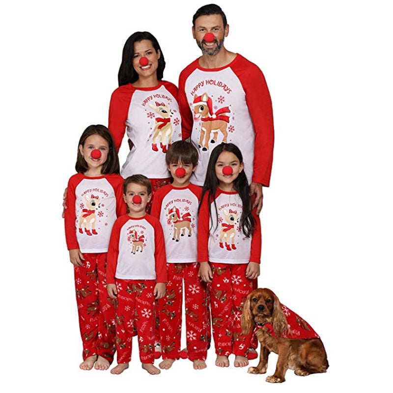 Happy Holidays Christmas Family Matching Pajamas Set