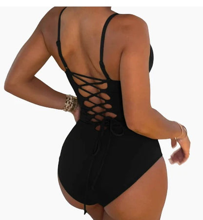 Backless String Triangle One-piece Summer Bikini