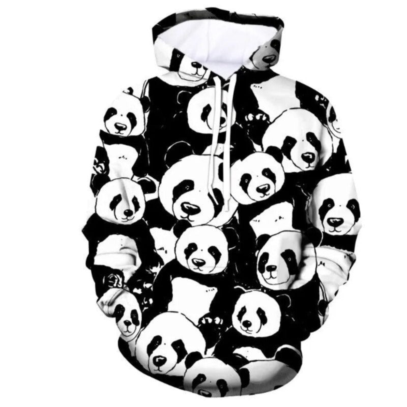 Panda 3D Digital gedruckter Kausal-Hoodie