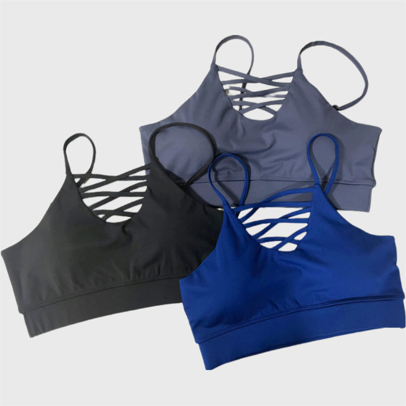 Ensemble de vêtements de sport 3 pièces, haut à capuche, conception creuse, camisole, leggings sans couture 