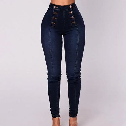 Women High Waist Pencil Jeans