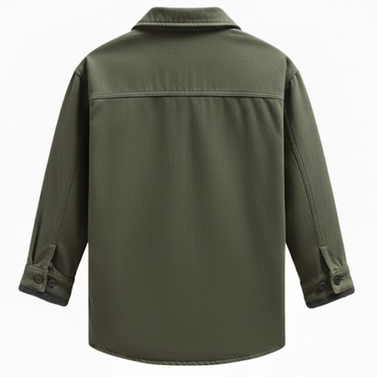 Fleece Lined Cargo Overshirt For Men